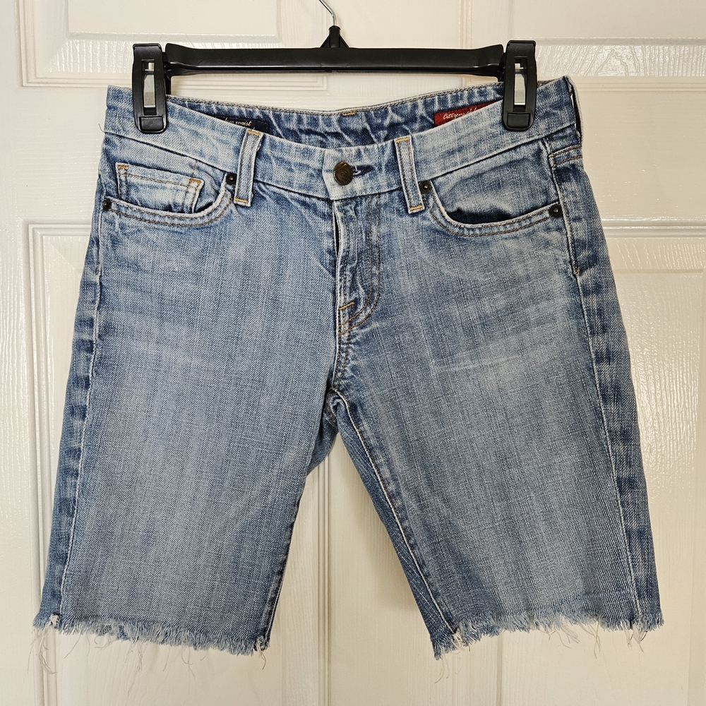 Citizens Of Humanity Blue Jean Denim Long Shorts Classic Cutoff Style 251 - Picture 2 of 16